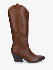 Bottes style santiags en simili - Camel - 1
