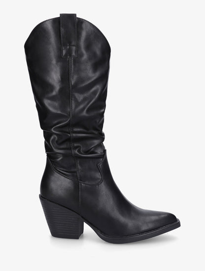 Bottes pointus style santiags - Noir - 1