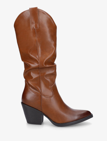 Bottes pointus style santiags - Camel - 1