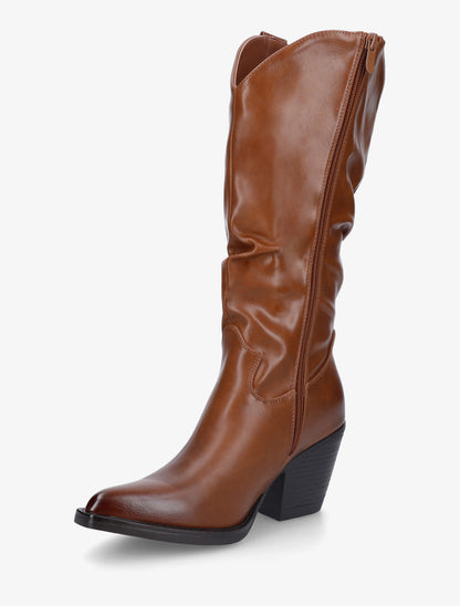 Bottes pointus style santiags - Camel - 3