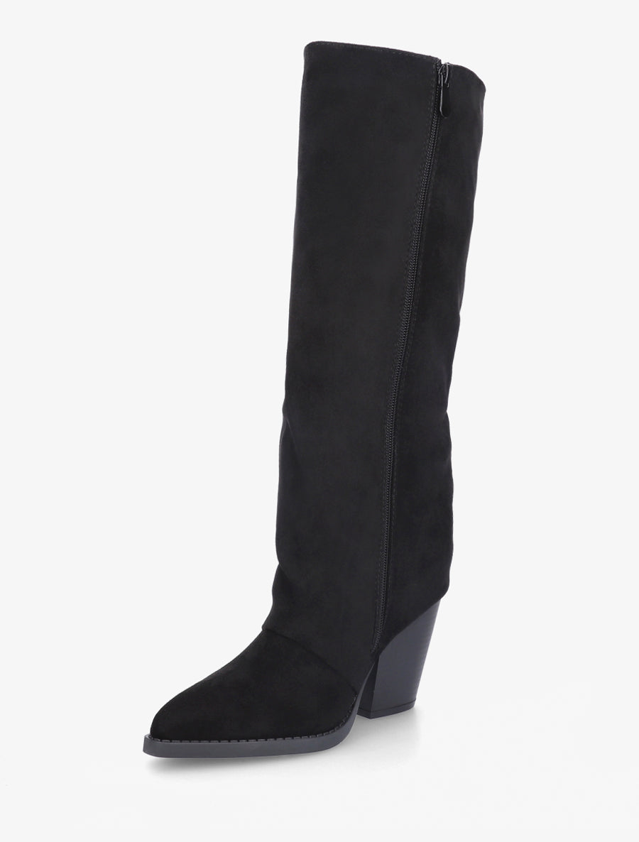 Bottes à franges bohème en suédine - Noir - 3