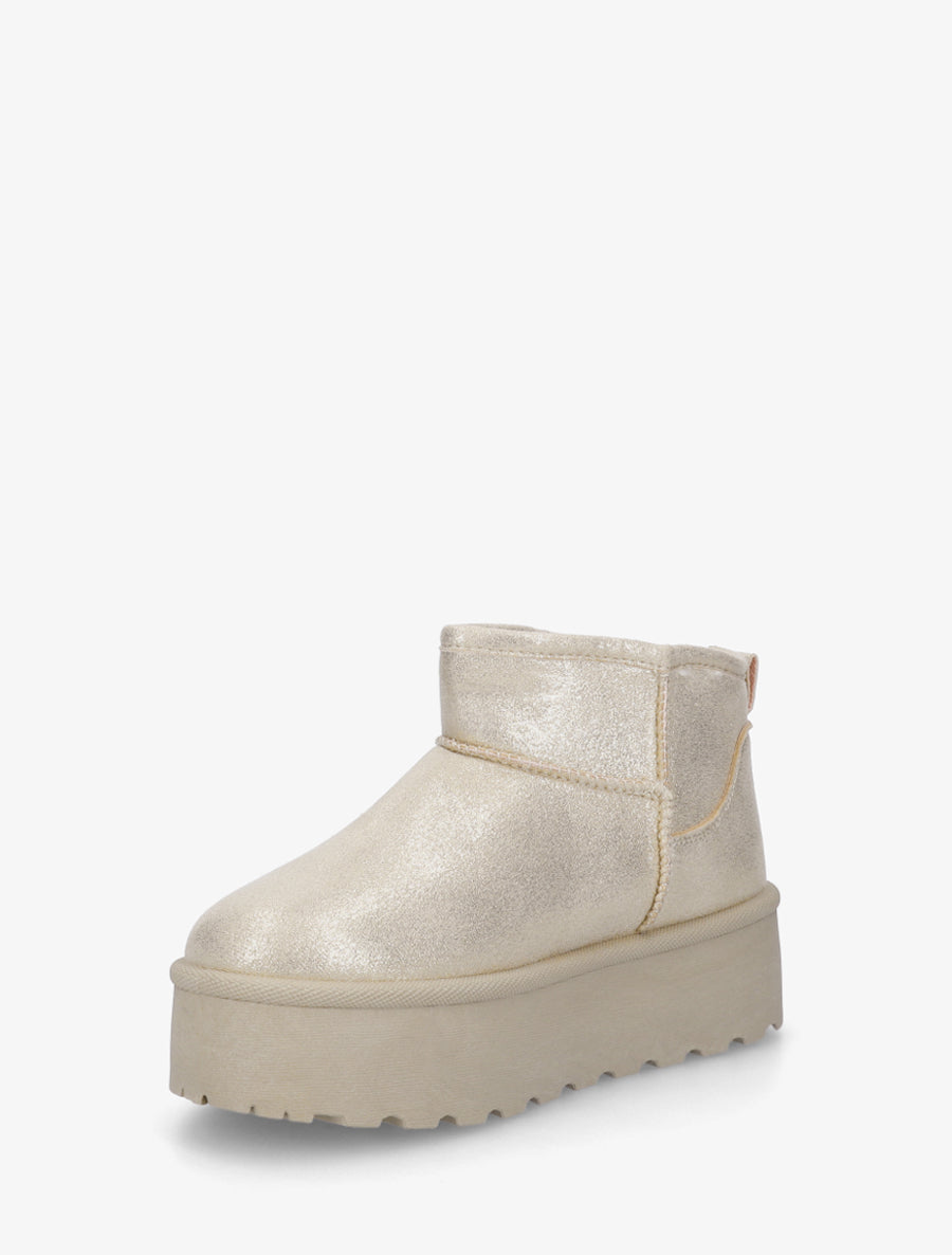 Boots irisées à semelle plateforme - Or - 3