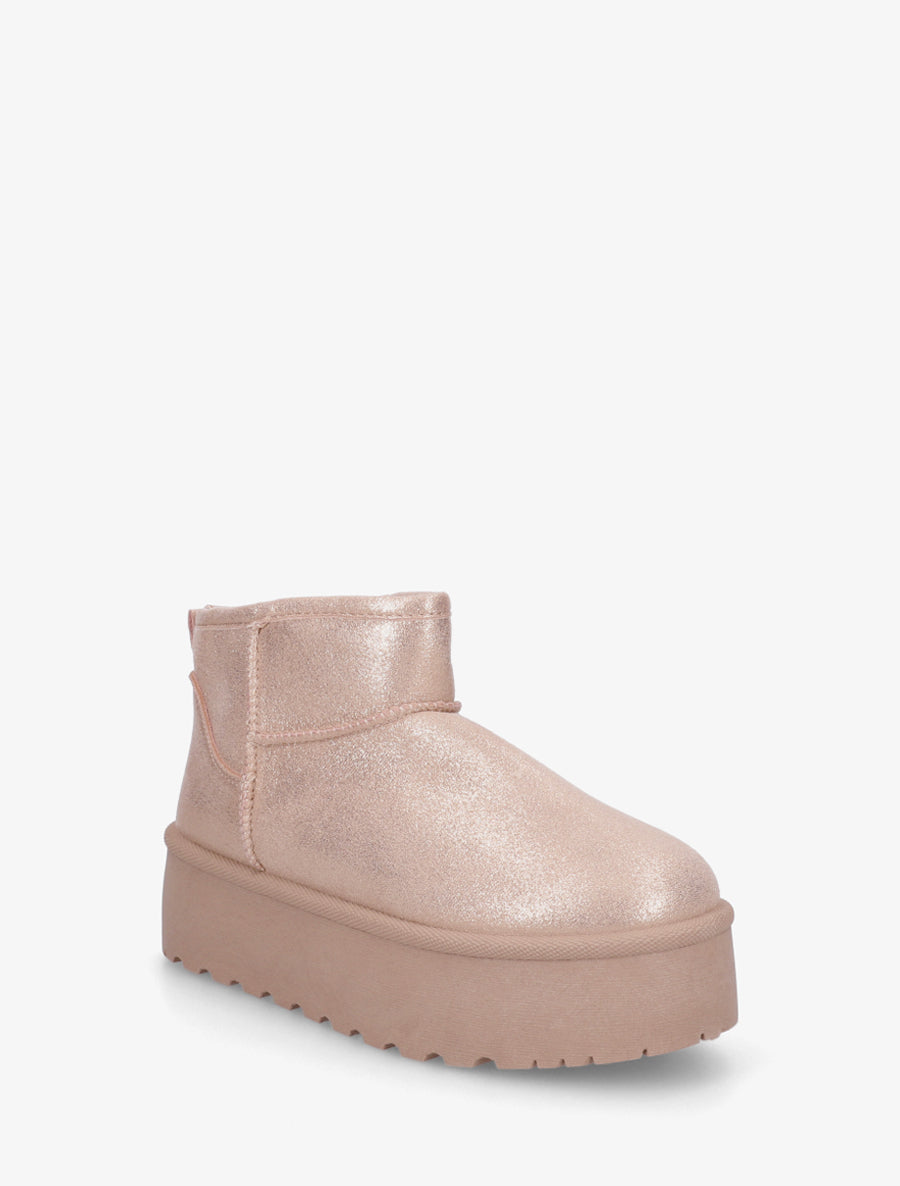 Boots irisées à semelle plateforme - Rose - 2