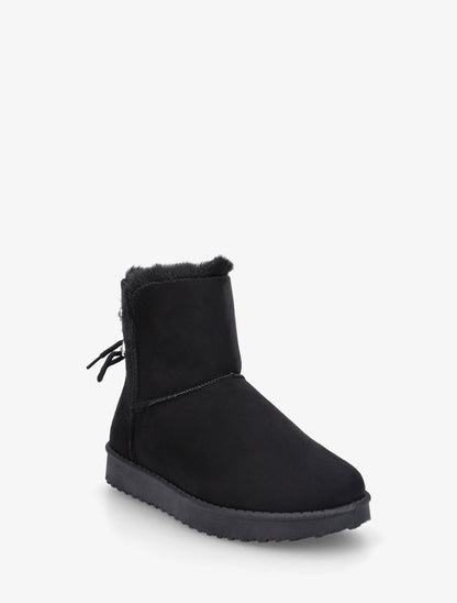 Bottines en suédine à strass - Noir - 2