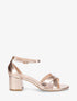 Sandales croisées en simili nacré - Rose gold - 1
