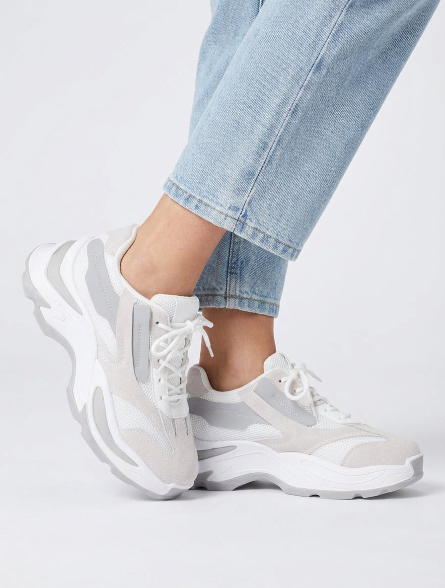 Chunky-Sohlensneaker - Weiß
