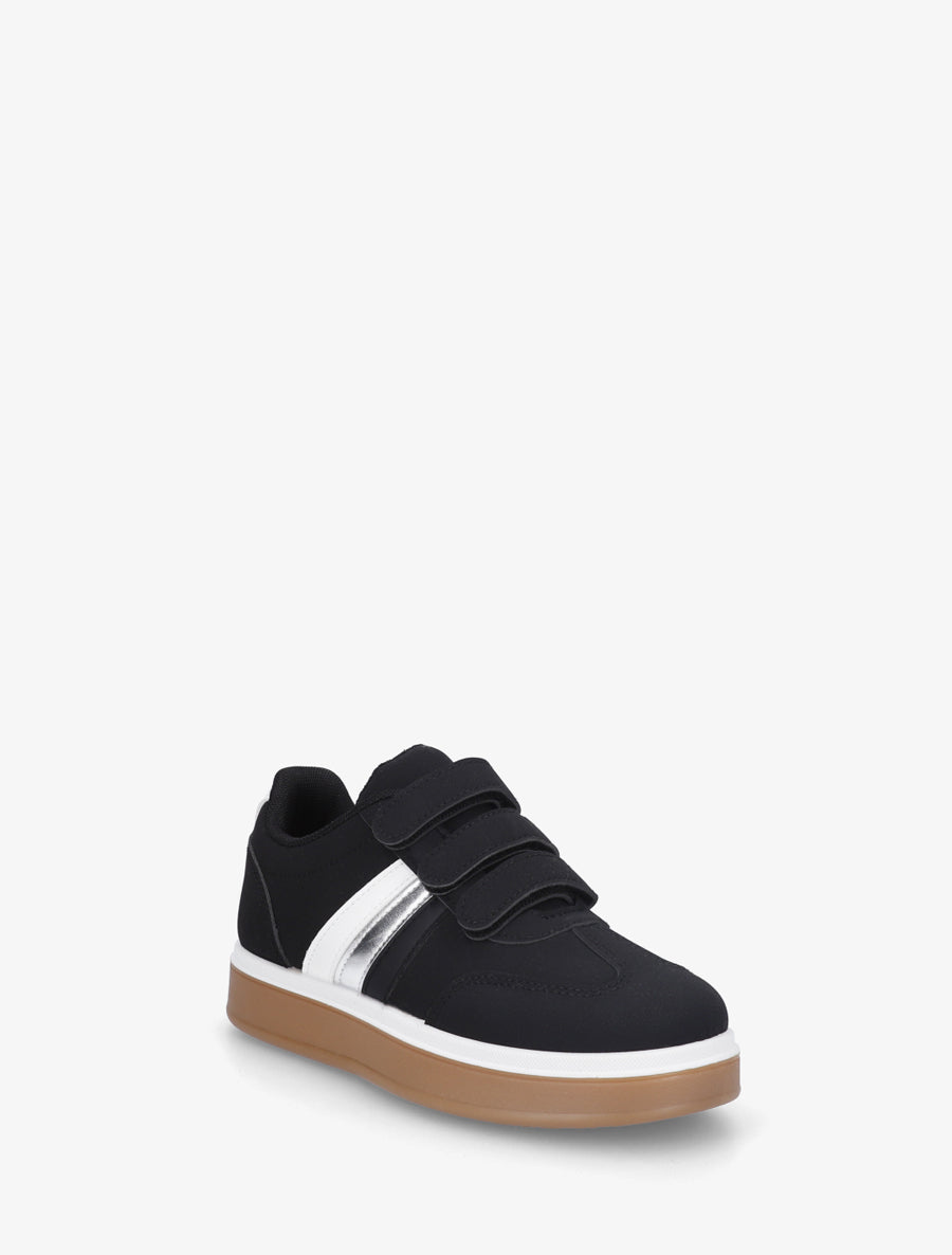 Sneakers à scratch et semelle caoutchouc - Noir - 2