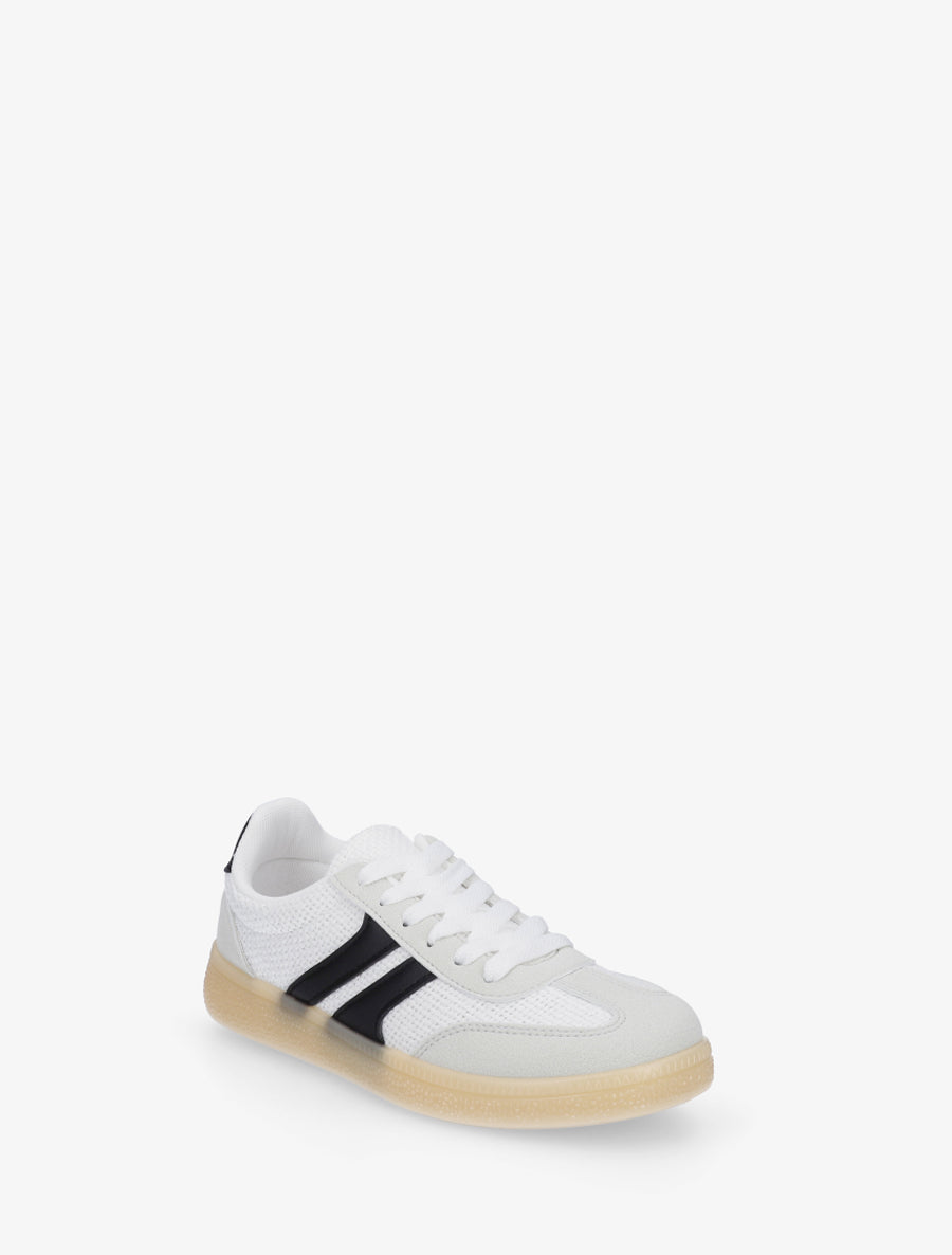 Baskets en toile et suédine - Gris clair - 2