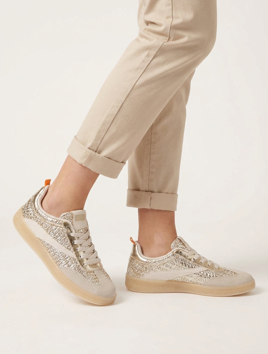 Sneaker aus Kunstleder mit Flechtoptik - Oder
