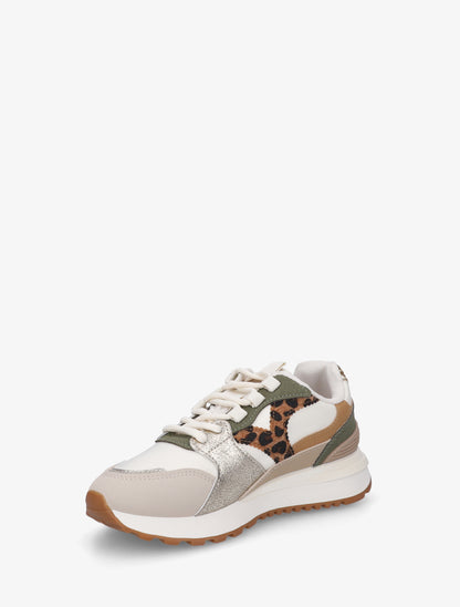 Baskets à empiècements fantaisies - Beige - 3