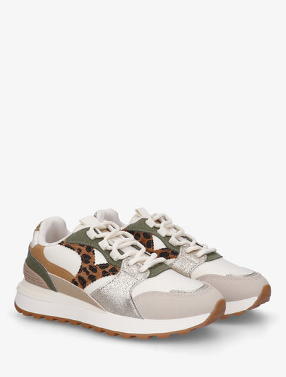 Baskets à empiècements fantaisies - Beige - 4