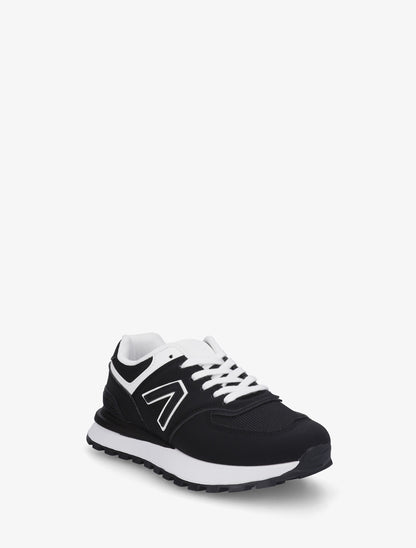 Baskets en suédine et tissu - Noir - 2