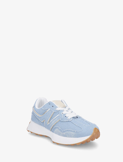 Baskets en jean à détail irisé - Bleu ciel - 2