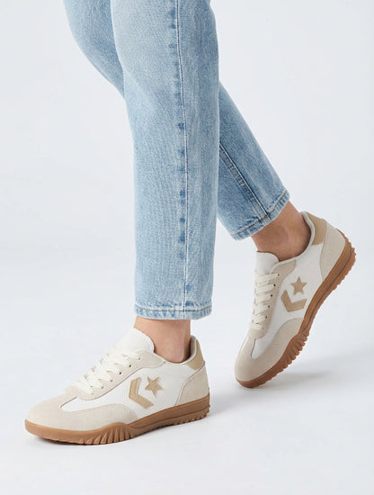Sneaker mit Sterneinsatz - Beige