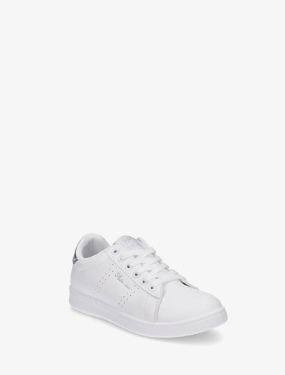 Baskets en simili à inscription brodée - Argent - 2