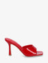 Mules vernies à talon aiguille - Rouge - 1