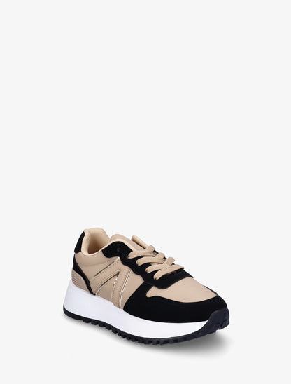 Baskets à empiècement graphique - Noir - 2