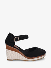Espadrilles compensées en suédine - Noir - 1