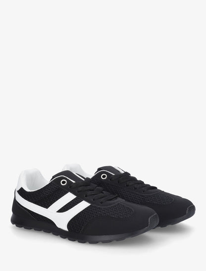 Baskets en maille à contrefort contrastant - Noir - 4