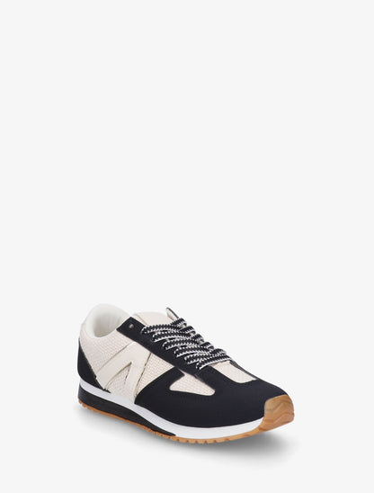 Baskets en toile tissée et simili - Noir - 2