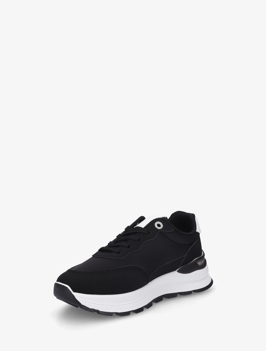 Baskets en simili et bandes contrastantes - Noir - 3