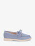 Mocassins en suédine à lacets - Bleu clair - 1