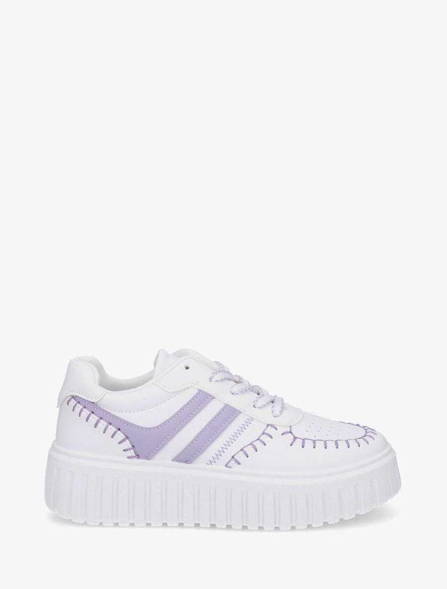 Baskets à coutures contrastantes - Lilas - 1