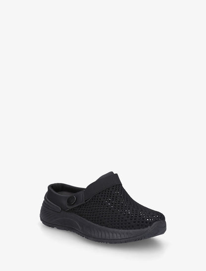 Sabots en toile à bride élastiquée - Noir - 2