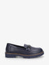 Mocassins en simili à boucle métallique - Marine - 1