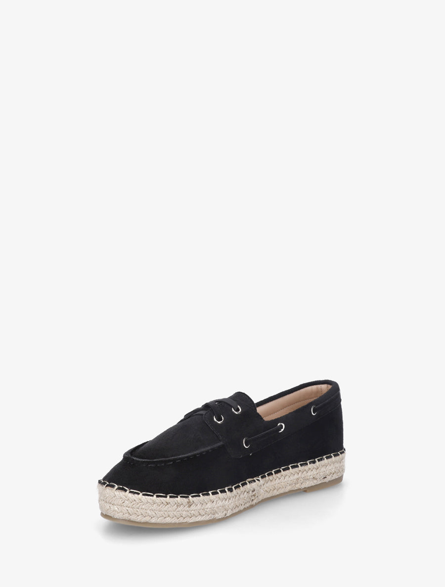 Espadrilles en suédine - Noir - 3