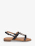 Nu-pieds à bijou métallique doré - Noir - 1