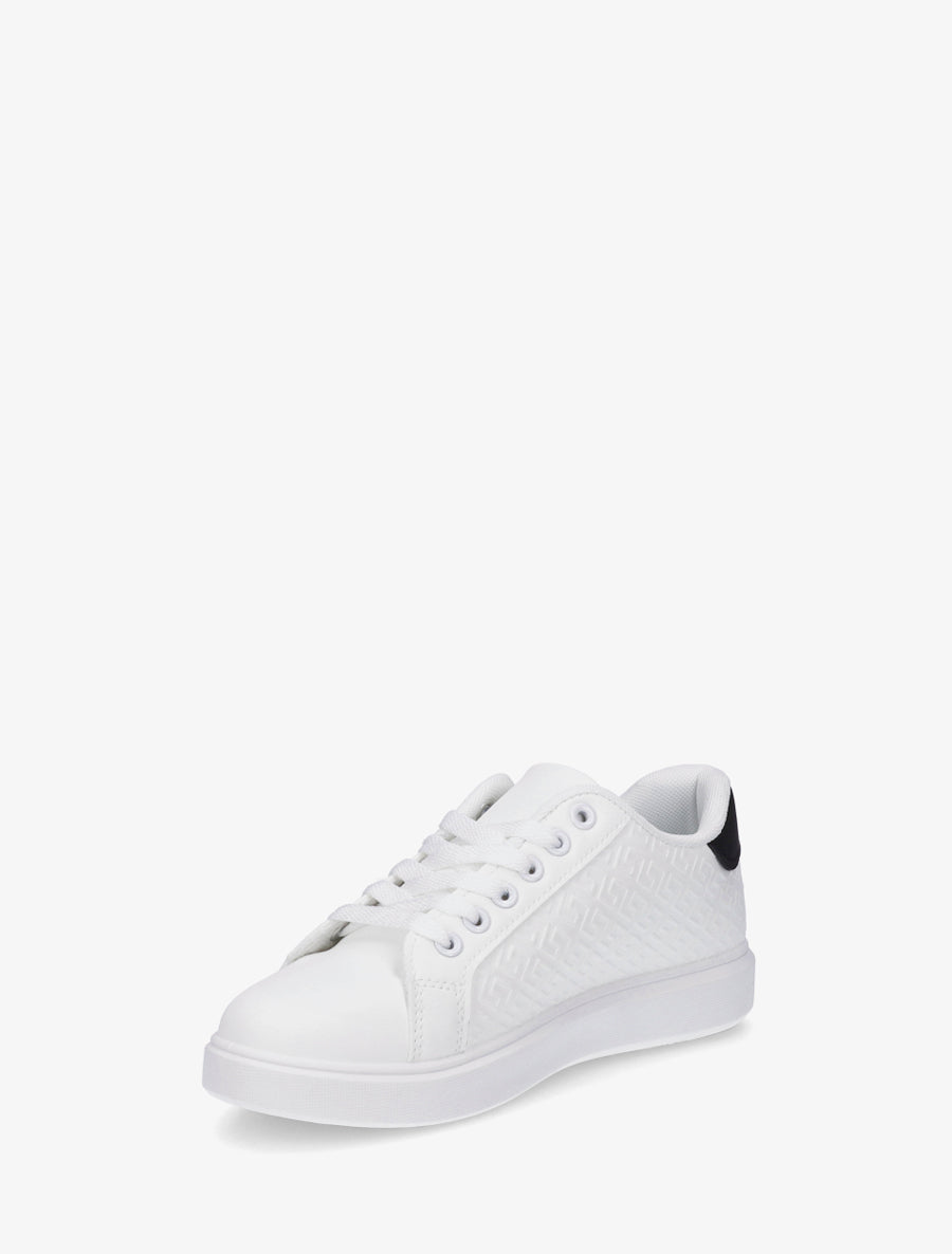 Sneakers plates à imprimé graphique - Noir - 3