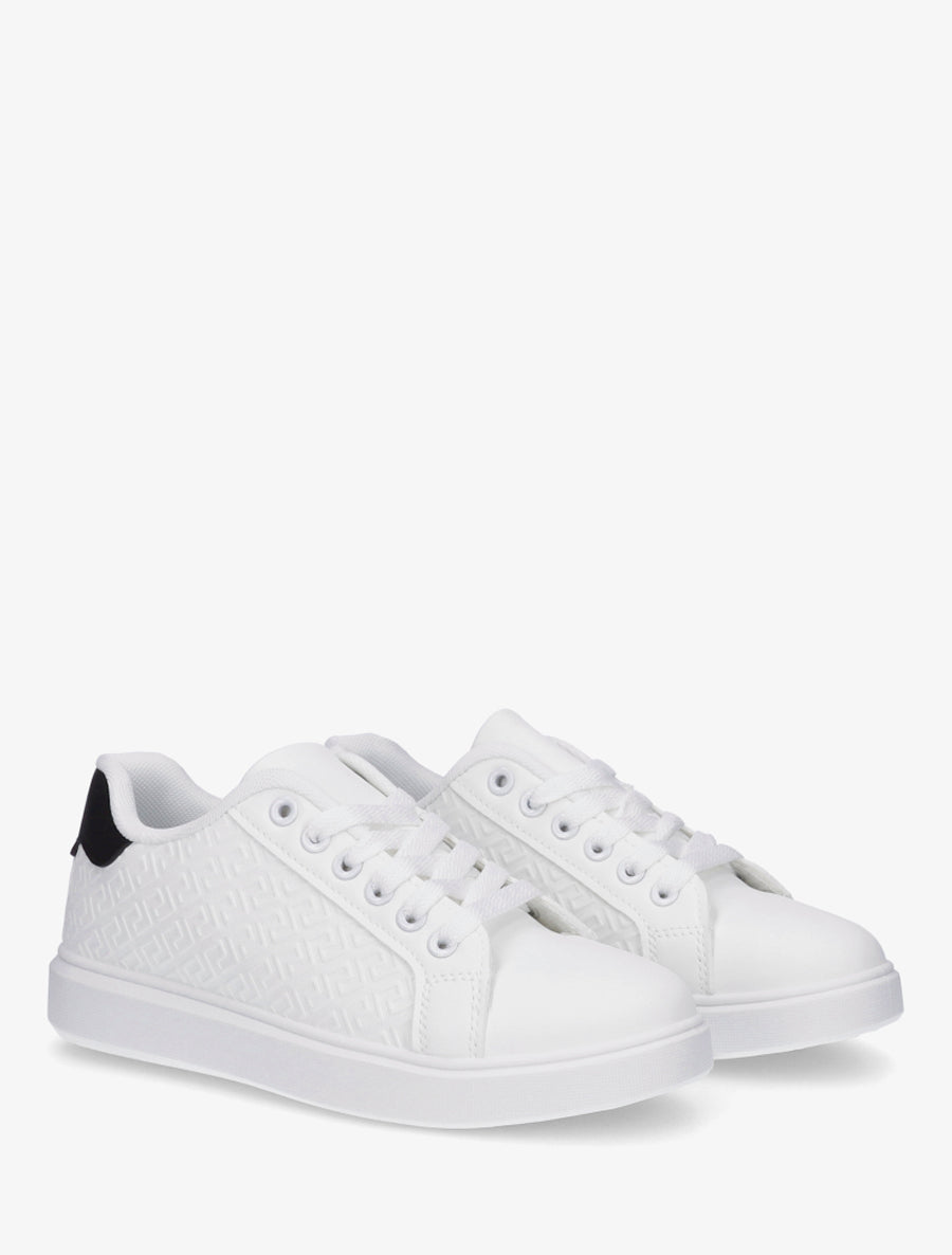 Sneakers plates à imprimé graphique - Noir - 4