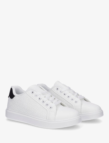 Sneakers plates à imprimé graphique - Noir - 4