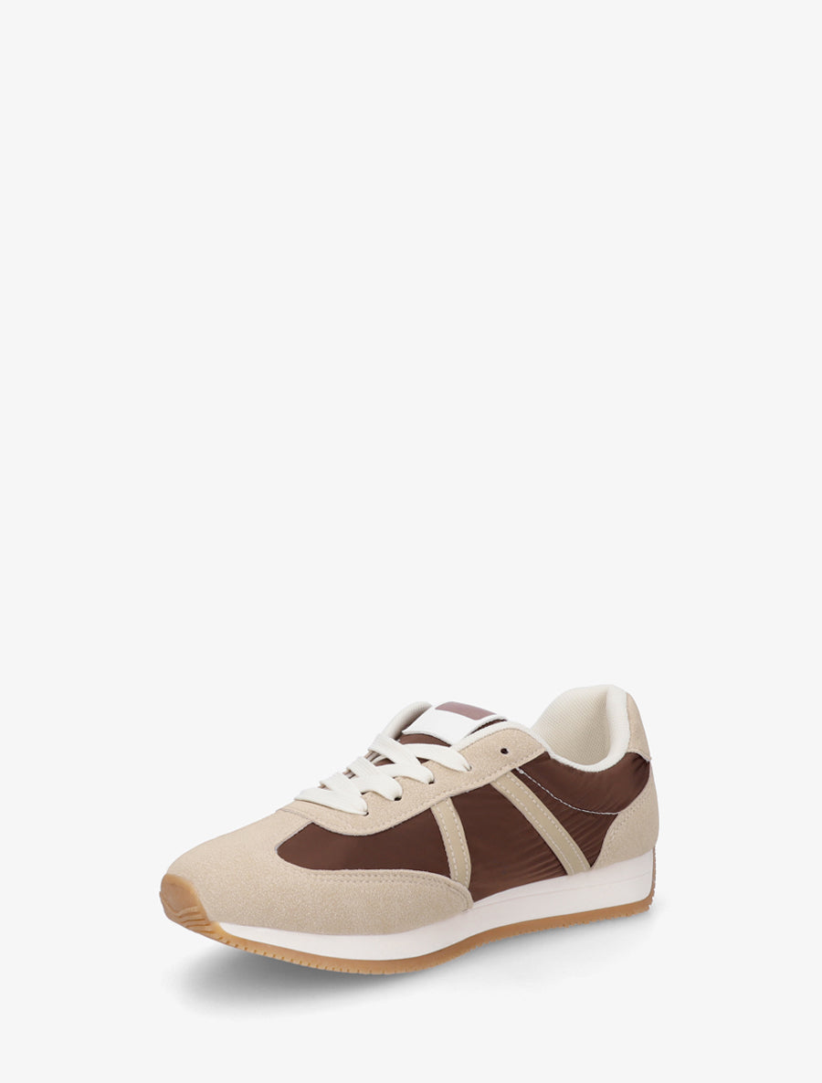 Baskets à empiècement graphique - Marron - 3