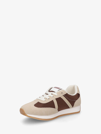 Baskets à empiècement graphique - Marron - 3