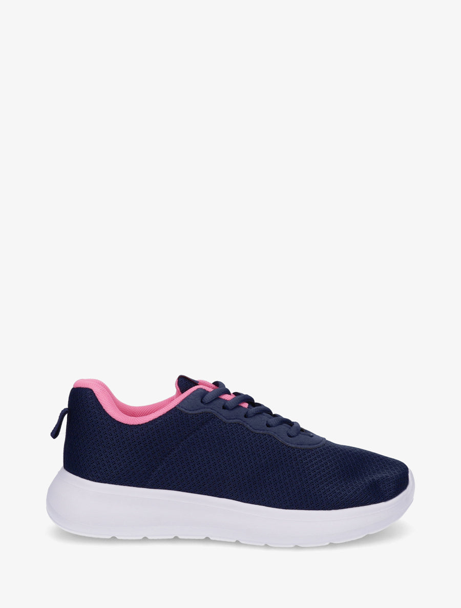 Sneakers unies en mesh - Marine - 1