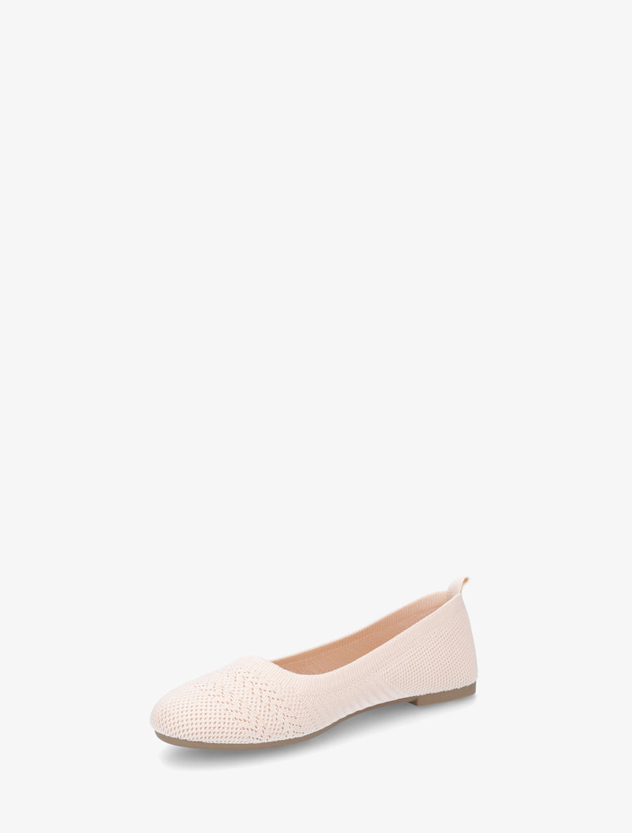 Ballerines basiques en tissu - Nude - 3