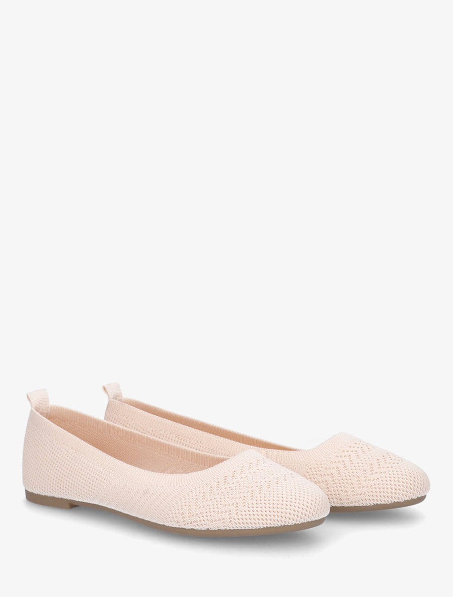 Ballerines basiques en tissu - Nude - 4