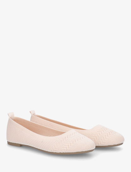 Ballerines basiques en tissu - Nude - 4