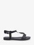 Nu-pieds python bride en T - Noir - 5