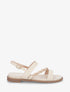 Nu-pieds en simili à bijou feuilles - Beige - 1