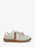 Sneakers à empiècement fleurs et bandes contrastantes - Vert d&