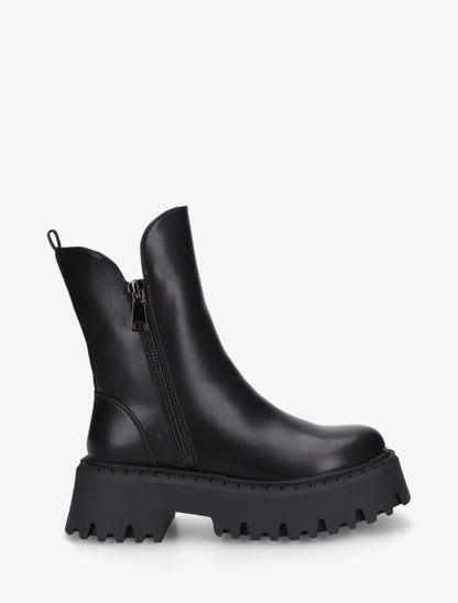 Bottines hautes à semelle crantée - Noir - 1