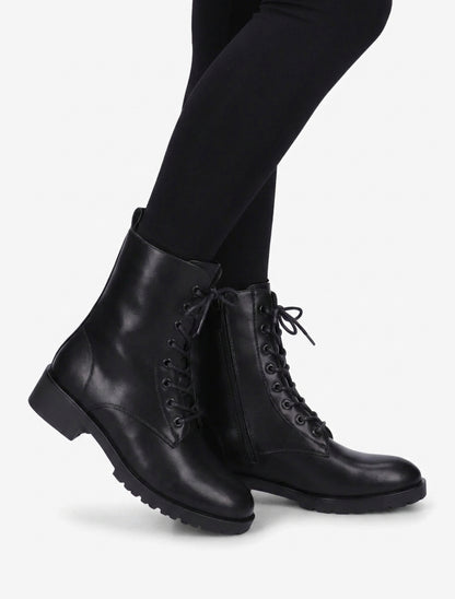 Schnürstiefeletten - Schwarz