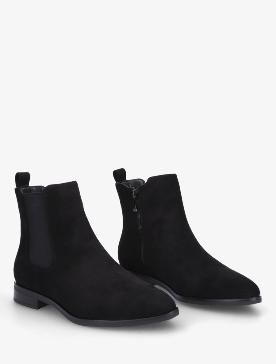 Bottines en suédine à bouts pointus - Noir - 4