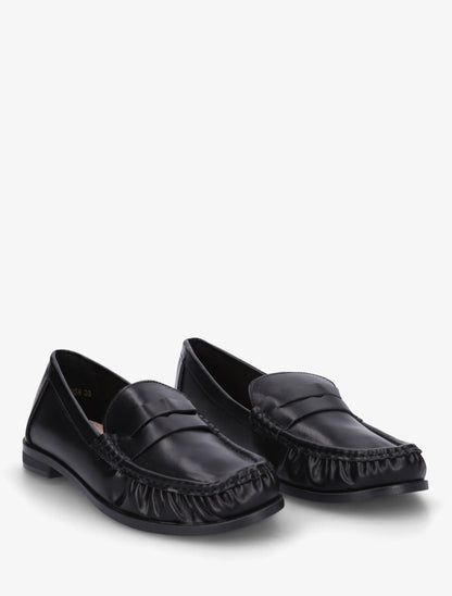 Mocassins en simili effet froncé - Noir - 4