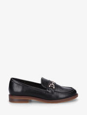 Mocassins en simili à boucle métallique - Noir - 1
