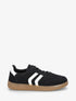 Sneakers effet nubuck à semelle caoutchouc - Noir - 1