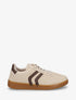Sneakers effet nubuck à semelle caoutchouc - Beige - 1